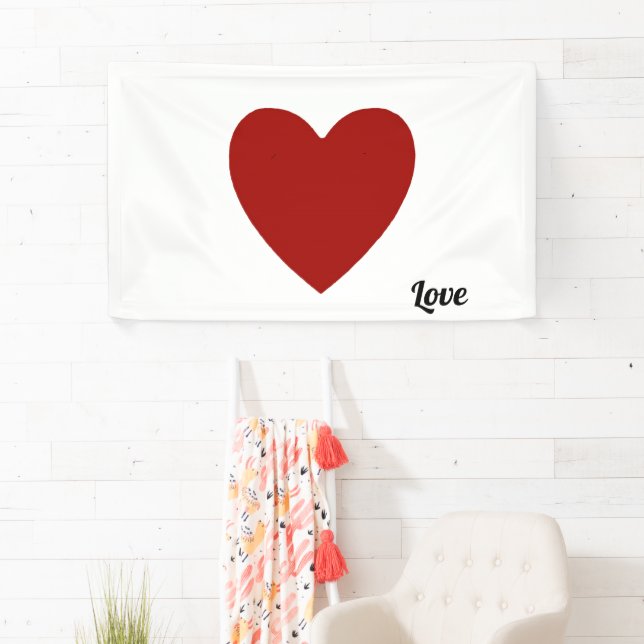 Heart Red Love Design Banner (Insitu)