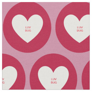 Heart Red Luv Bug Fabric