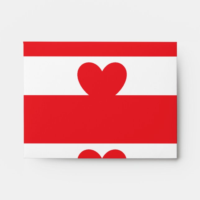 Heart red pattern envelope (Front)
