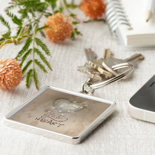 Heart Religious Encouragement, Grunge Keychain
