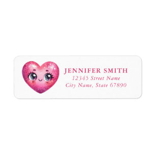 Heart Return Address Labels