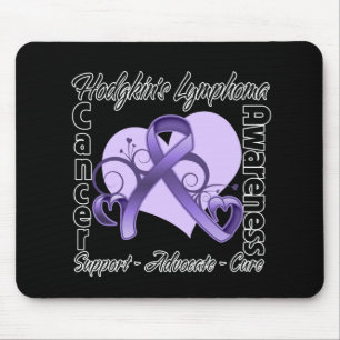 Heart Ribbon - Hodgkins Lymphoma Awareness Mouse Pad