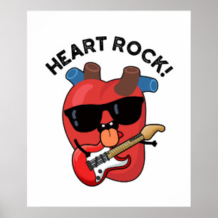 Heart Rock Funny Music Pun  Poster