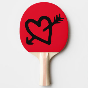 HEART ROMANTIC PING PONG PADDLES