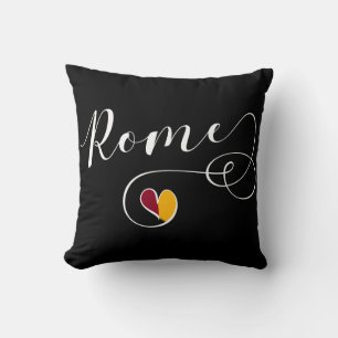 Heart Rome Pillow, Italy, Italian Throw Pillow