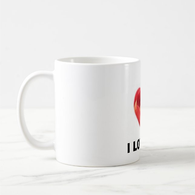 HEART ROSE COFFEE MUG (Left)