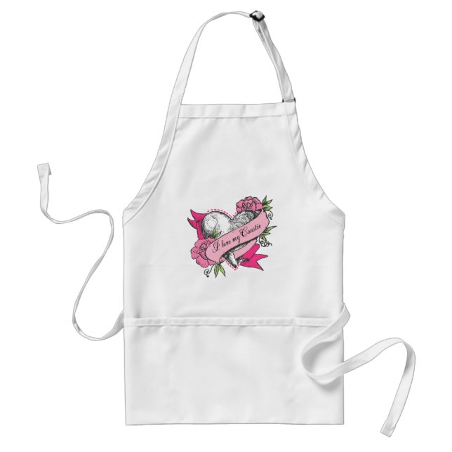 Heart & Roses Standard Apron (Front)