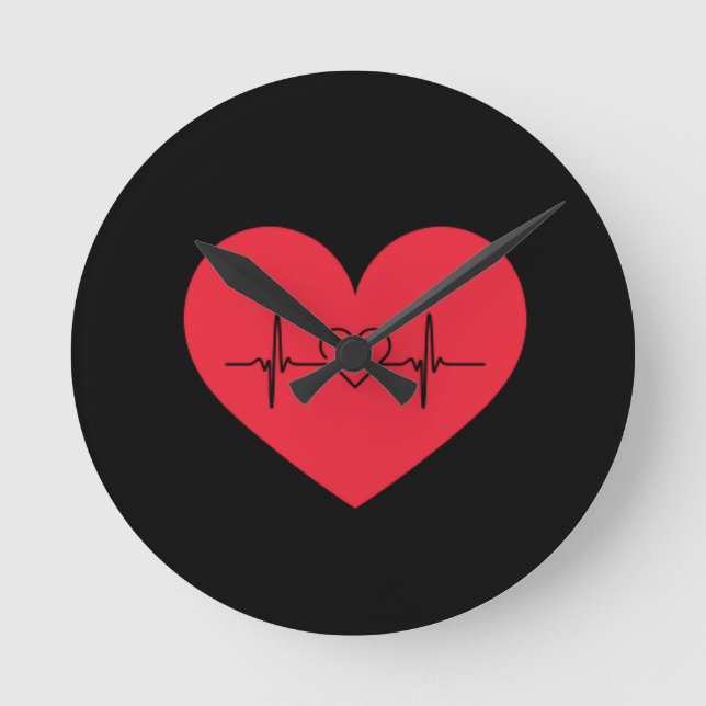 heart round clock (Front)