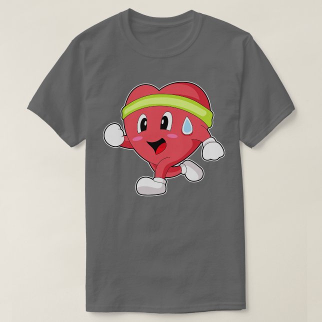 Heart Runner Running  T-Shirt (Design Front)