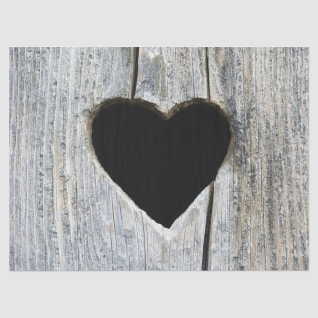 Heart Rustic Door Decoupage Tissue Paper (Front)