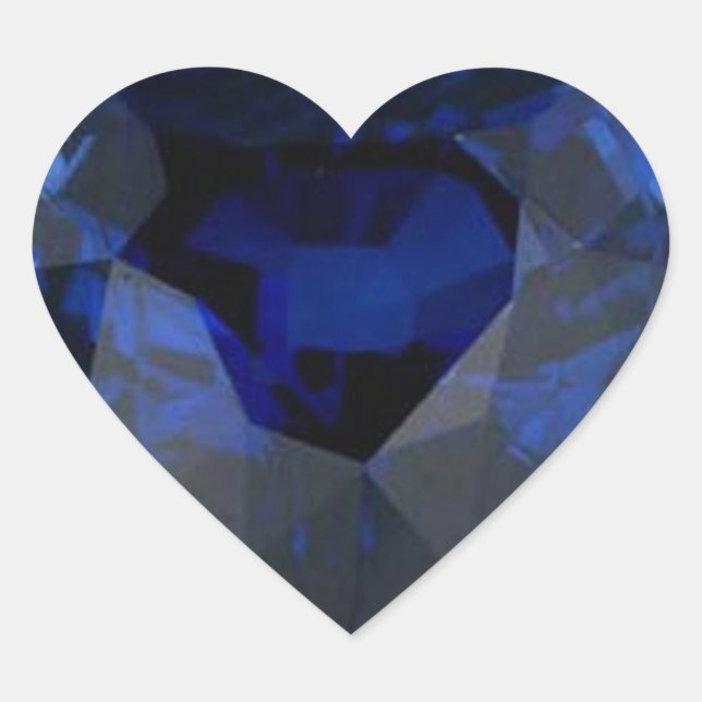 Heart Sapphire Print Sticker (Front)
