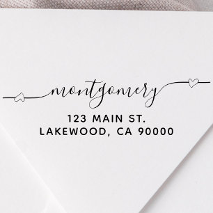 Heart Script Calligraphy Return Address Self-inking Stamp