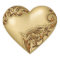 Heart Scroll Gold w Red Gold