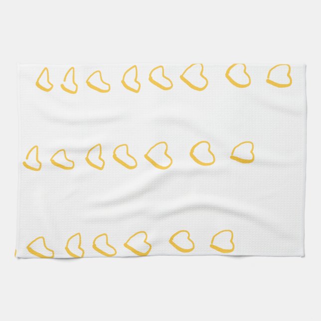 Heart Scroll Kitchen Towel (Horizontal)