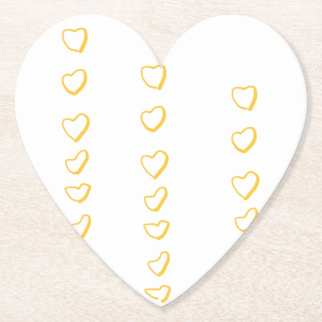 Heart Scroll Paper Coaster (Front)