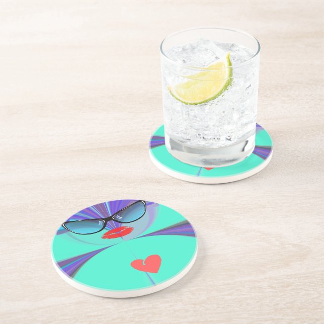 Heart Selfie Coaster (Side)