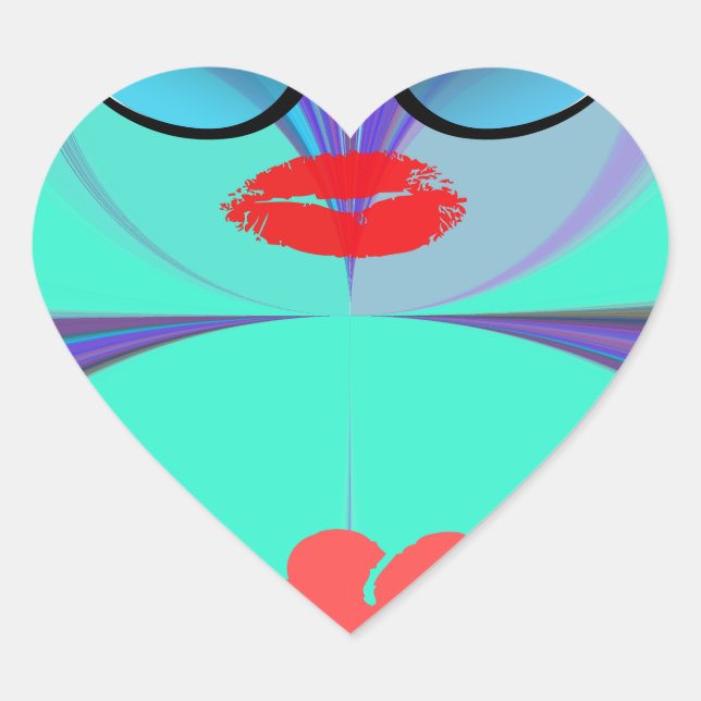 Heart Selfie Heart Sticker (Front)
