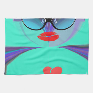 Heart Selfie Kitchen Towel