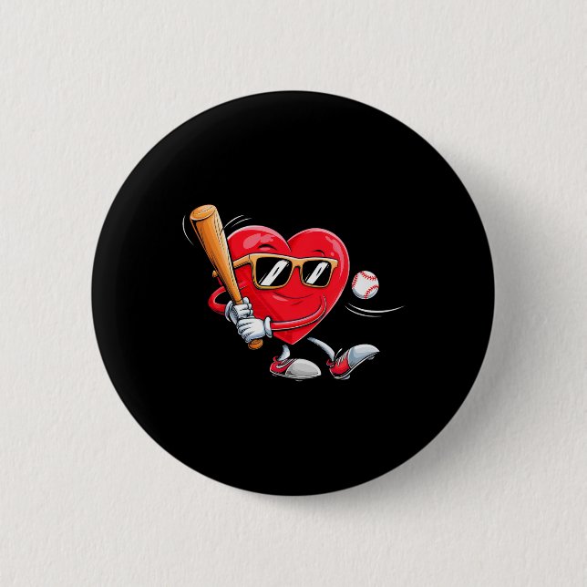 Heart Sell Shirt Valentines Day Boys Men Kids Sell 2 Inch Round Button (Front)