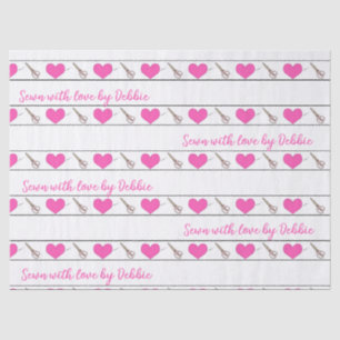 Heart Sewing Themed Custom Large Tissue Paper