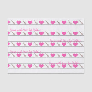Heart Sewing Themed Custom Small Tissue Paper