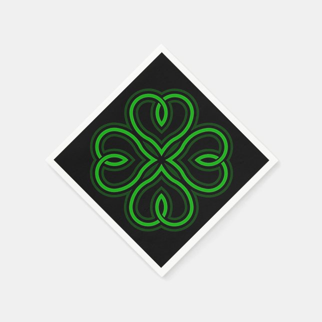 Heart Shamrock Napkins (Corner)