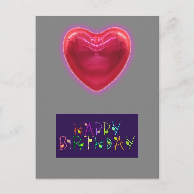 HEART SHAPE  BIRTHDAY CARD (Front)