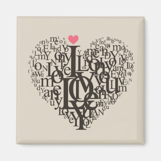 Heart shape from letters magnet
