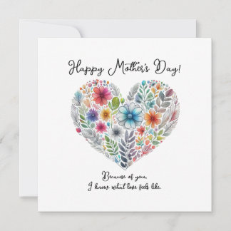 Heart Shape Happy Mother’s Day Invitation