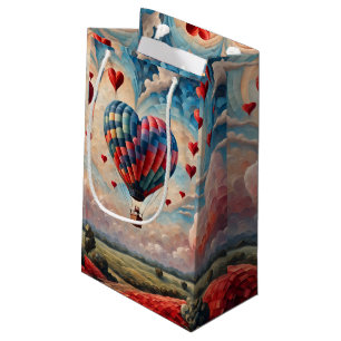 Heart Shape Hot Air Balloon  Small Gift Bag