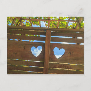 Heart shape in a fence, Belize Postcard