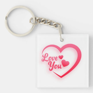 Heart shape Love You Keychain