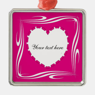 Heart shape metal ornament