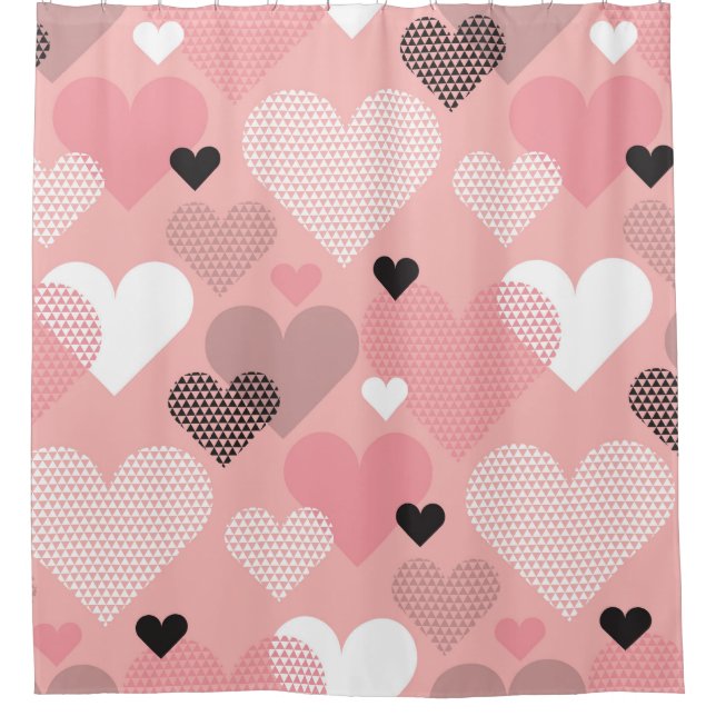 Heart shape modern seamless pattern in geometry st (Front)