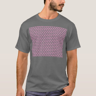 Heart shape pattern pink colour small object crack T-Shirt
