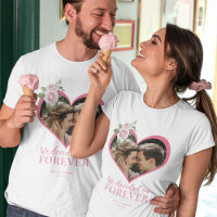Heart shape photo chic floral engagement