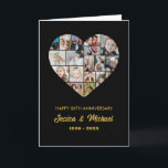 Heart Shape Photo Collage Wedding Anniversary Card<br><div class="desc">Celebrate the special moments with your loved one with this Heart Shape Photo Collage design. This customizable picture collage design is perfect for creating a personalized and heartfelt gift featuring cherished moments, creating a visual journey of the precious memories you've shared. Great for birthday, wedding anniversary, Valentine's Day or any...</div>
