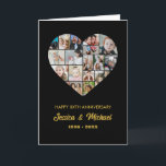 Heart Shape Photo Collage Wedding Anniversary Card<br><div class="desc">Celebrate the special moments with your loved one with this Heart Shape Photo Collage design. This customizable picture collage design is perfect for creating a personalized and heartfelt gift featuring cherished moments, creating a visual journey of the precious memories you've shared. Great for birthday, wedding anniversary, Valentine's Day or any...</div>