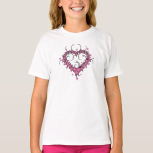 heart shape stars tattoo design T-Shirt