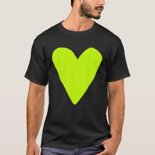 Heart Shape Symbol Love Kindness Peace Lime T-Shirt