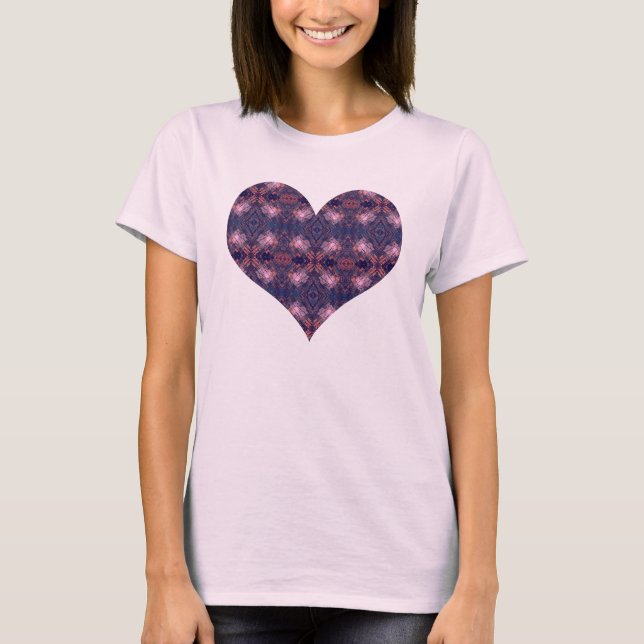 Heart Shape with a cool pattern T-Shirt (Front)