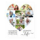 Heart Shaped 11 Photo Collage Celebration of Life