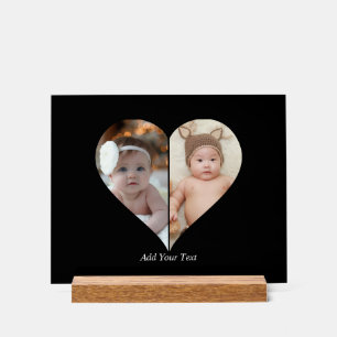 Heart Shaped 2 Photo Collage Poster