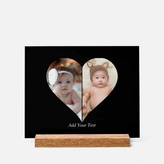 Heart Shaped 2 Photo Collage Poster (Front)