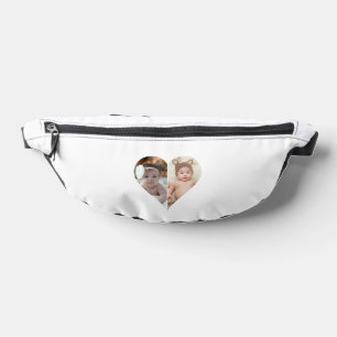 Heart Shaped 2 Photo Collage Poster Fanny Pack