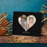 Heart Shaped 2 Photo Collage Poster Plaque<br><div class="desc">This Custom Heart Shaped Photo design beautifully arranges your favourite memories into the shape of a heart, symbolizing love and connection. Perfect for special occasions like anniversaries, weddings, or Valentine's Day, this design highlights your cherished moments meaningfully and artfully. Its unique layout creates a visually captivating keepsake, ideal for gifting...</div>