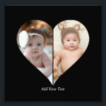 Heart Shaped 2 Photo Collage Print<br><div class="desc">This Custom Heart Shaped Photo design beautifully arranges your favourite memories into the shape of a heart, symbolizing love and connection. Perfect for special occasions like anniversaries, weddings, or Valentine's Day, this design highlights your cherished moments meaningfully and artfully. Its unique layout creates a visually captivating keepsake, ideal for gifting...</div>