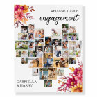 Heart Shaped 36 Photo Collage Engagement Party