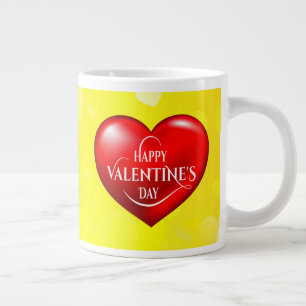 Heart Shaped 3d Red Love Symbol-50420 Large Coffee Mug