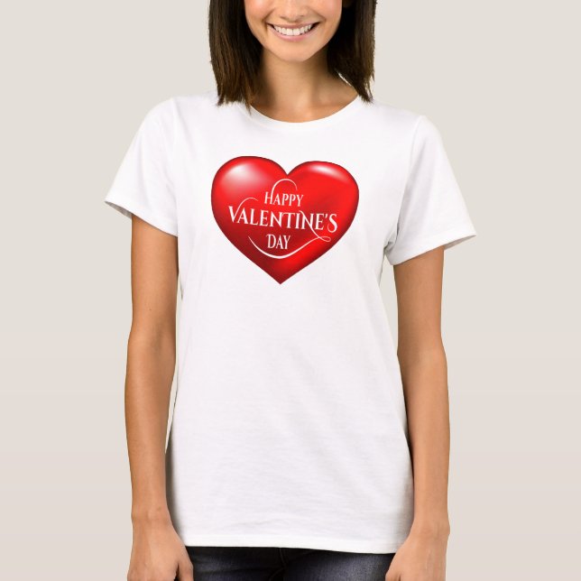 Heart Shaped 3d Red Love Symbol-50420 T-Shirt (Front)